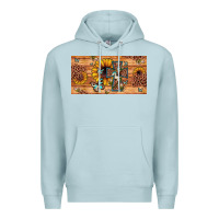 Blue Mist leopard cross butterfly sunflower Premium Hoodie - JahusDesignShop