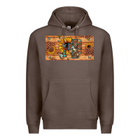 Coffee leopard cross butterfly sunflower Premium Hoodie - JahusDesignShop
