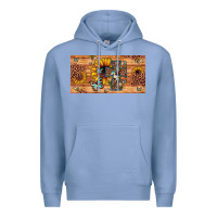Colony Blue leopard cross butterfly sunflower Premium Hoodie - JahusDesignShop