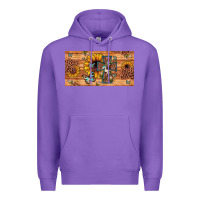 Purple leopard cross butterfly sunflower Premium Hoodie - JahusDesignShop