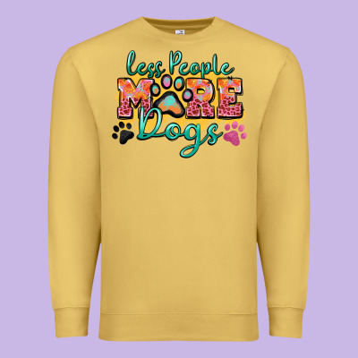 Premium Sweatshirt less people more dogs paw zillion