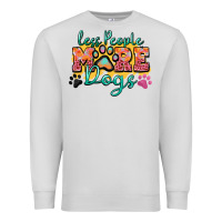 Dove Grey less people more dogs paw zillion Premium Sweatshirt - Zillion Design Studio