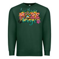 Sports Green less people more dogs paw zillion Premium Sweatshirt - Zillion Design Studio