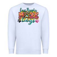 White less people more dogs paw zillion Premium Sweatshirt - Zillion Design Studio