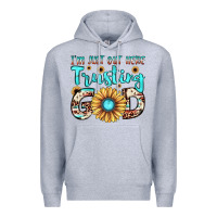 Heather Grey i'm just out here trusting god Premium Hoodie - JahusDesignShop