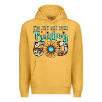 Mustard i'm just out here trusting god Premium Hoodie - JahusDesignShop