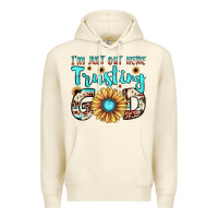 Sandshell i'm just out here trusting god Premium Hoodie - JahusDesignShop