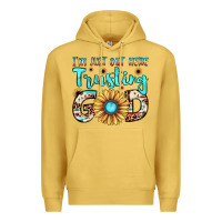 Antique Gold i'm just out here trusting god Premium Hoodie - JahusDesignShop