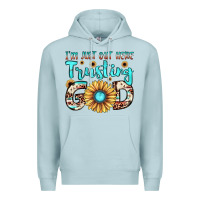 Blue Mist i'm just out here trusting god Premium Hoodie - JahusDesignShop