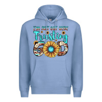 Colony Blue i'm just out here trusting god Premium Hoodie - JahusDesignShop