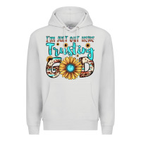 Dove Grey i'm just out here trusting god Premium Hoodie - JahusDesignShop