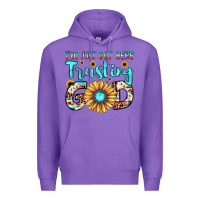 Purple i'm just out here trusting god Premium Hoodie - JahusDesignShop