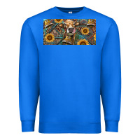True Royal Cow With Aztec Leopard And Sunflower Premium Sweatshirt - RanaPortraitStore