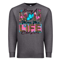 Charcoal Heather being a mom makes my life complete Premium Sweatshirt - Zillion Design Studio