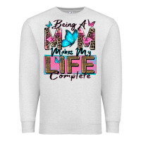 Oatmeal Heather being a mom makes my life complete Premium Sweatshirt - Zillion Design Studio