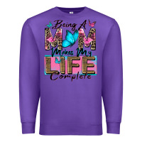 Purple being a mom makes my life complete Premium Sweatshirt - Zillion Design Studio