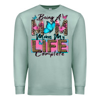 Seafoam being a mom makes my life complete Premium Sweatshirt - Zillion Design Studio