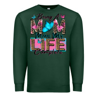 Sports Green being a mom makes my life complete Premium Sweatshirt - Zillion Design Studio
