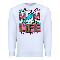 White being a mom makes my life complete Premium Sweatshirt - Zillion Design Studio