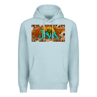 Blue Mist jesus Premium Hoodie - JahusDesignShop