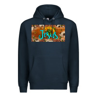 Navy jesus Premium Hoodie - JahusDesignShop