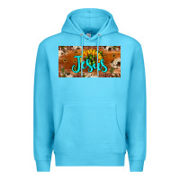 Ocean Blue jesus Premium Hoodie - JahusDesignShop
