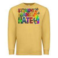 Antique Gold straight against hate pride lgbtq Premium Sweatshirt - texasbilliewilder