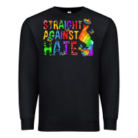 Black straight against hate pride lgbtq Premium Sweatshirt - texasbilliewilder