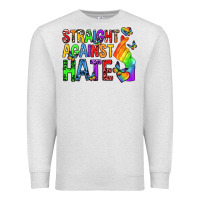 Oatmeal Heather straight against hate pride lgbtq Premium Sweatshirt - texasbilliewilder