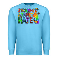 Ocean Blue straight against hate pride lgbtq Premium Sweatshirt - texasbilliewilder