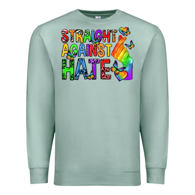 Straight Against Hate Pride Lgbtq Premium Sweatshirt by texasbilliewilder | Teevron