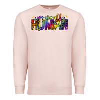 Pale Pink we are all human pride lgbtq Premium Sweatshirt - texasbilliewilder