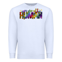 White we are all human pride lgbtq Premium Sweatshirt - texasbilliewilder