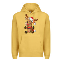 Antique Gold baby christmas reindeer Premium Hoodie - AdoDesignShop