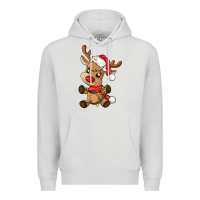 Dove Grey baby christmas reindeer Premium Hoodie - AdoDesignShop