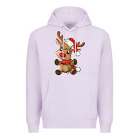 Lilac baby christmas reindeer Premium Hoodie - AdoDesignShop