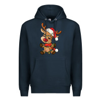 Navy baby christmas reindeer Premium Hoodie - AdoDesignShop