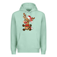 Seafoam baby christmas reindeer Premium Hoodie - AdoDesignShop