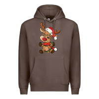 Coffee baby christmas reindeer Premium Hoodie - AdoDesignShop