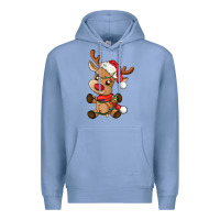 Colony Blue baby christmas reindeer Premium Hoodie - AdoDesignShop
