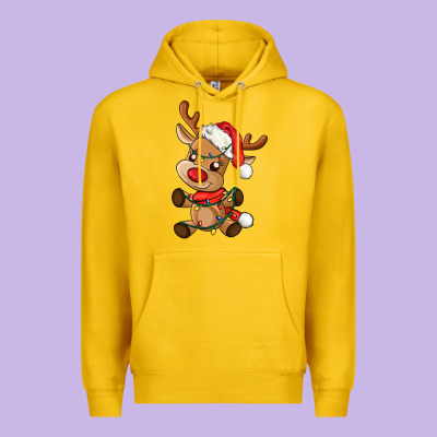 Baby Christmas Reindeer Premium Hoodie Designed By Adodesignshop