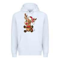 White baby christmas reindeer Premium Hoodie - AdoDesignShop