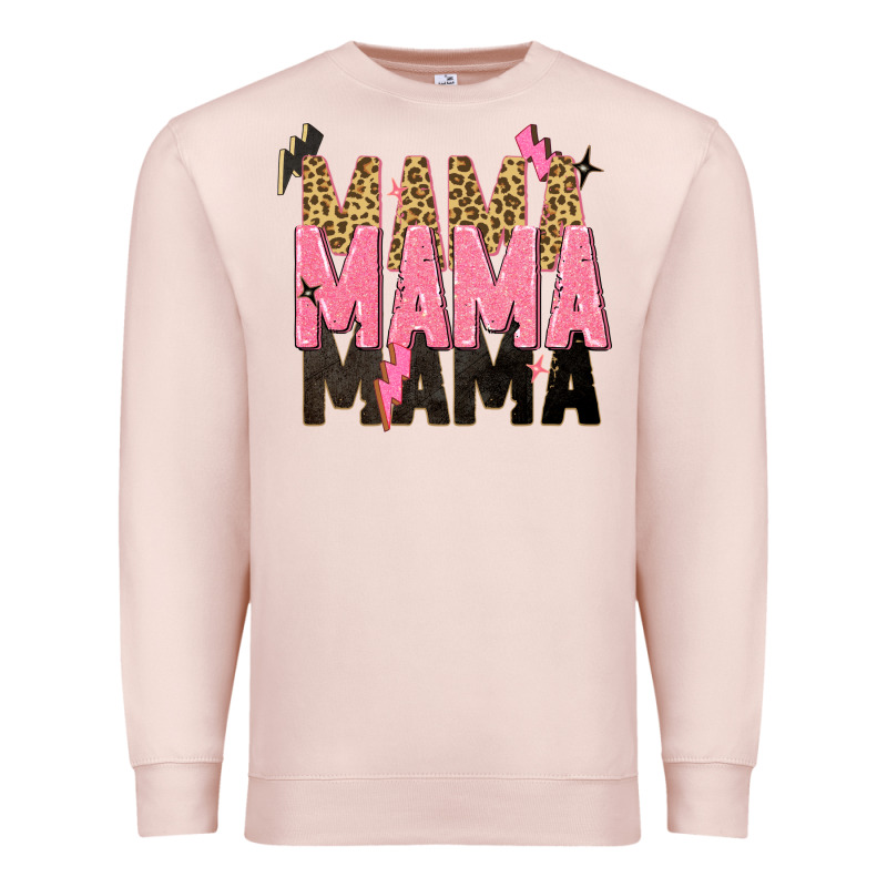 Mama Mama Mama Lightning Bold Premium Sweatshirt by Zillion Design Studio | Teevron
