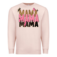 Pale Pink mama mama mama lightning bold Premium Sweatshirt - Zillion Design Studio