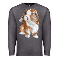 Charcoal Heather Cute Bunny Premium Sweatshirt - RanaPortraitStore