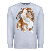 Heather Grey Cute Bunny Premium Sweatshirt - RanaPortraitStore