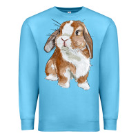 Ocean Blue Cute Bunny Premium Sweatshirt - RanaPortraitStore
