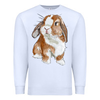 White Cute Bunny Premium Sweatshirt - RanaPortraitStore