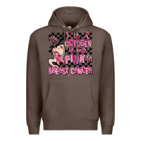 Coffee in october we wear pink for breast cancer Premium Hoodie - AdoDesignShop