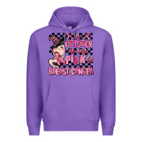 Purple in october we wear pink for breast cancer Premium Hoodie - AdoDesignShop